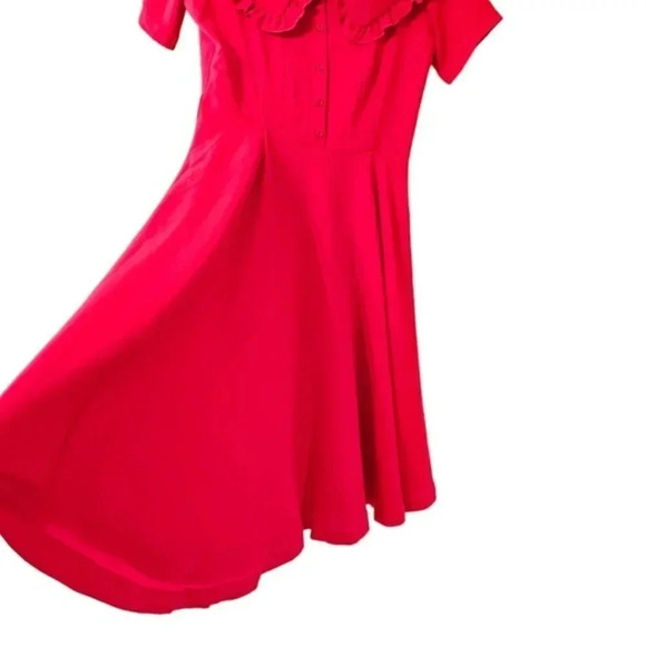 Molly Bracken Off The Shoulder Midi Red Dress Size Medium. - Picture 8 of 13